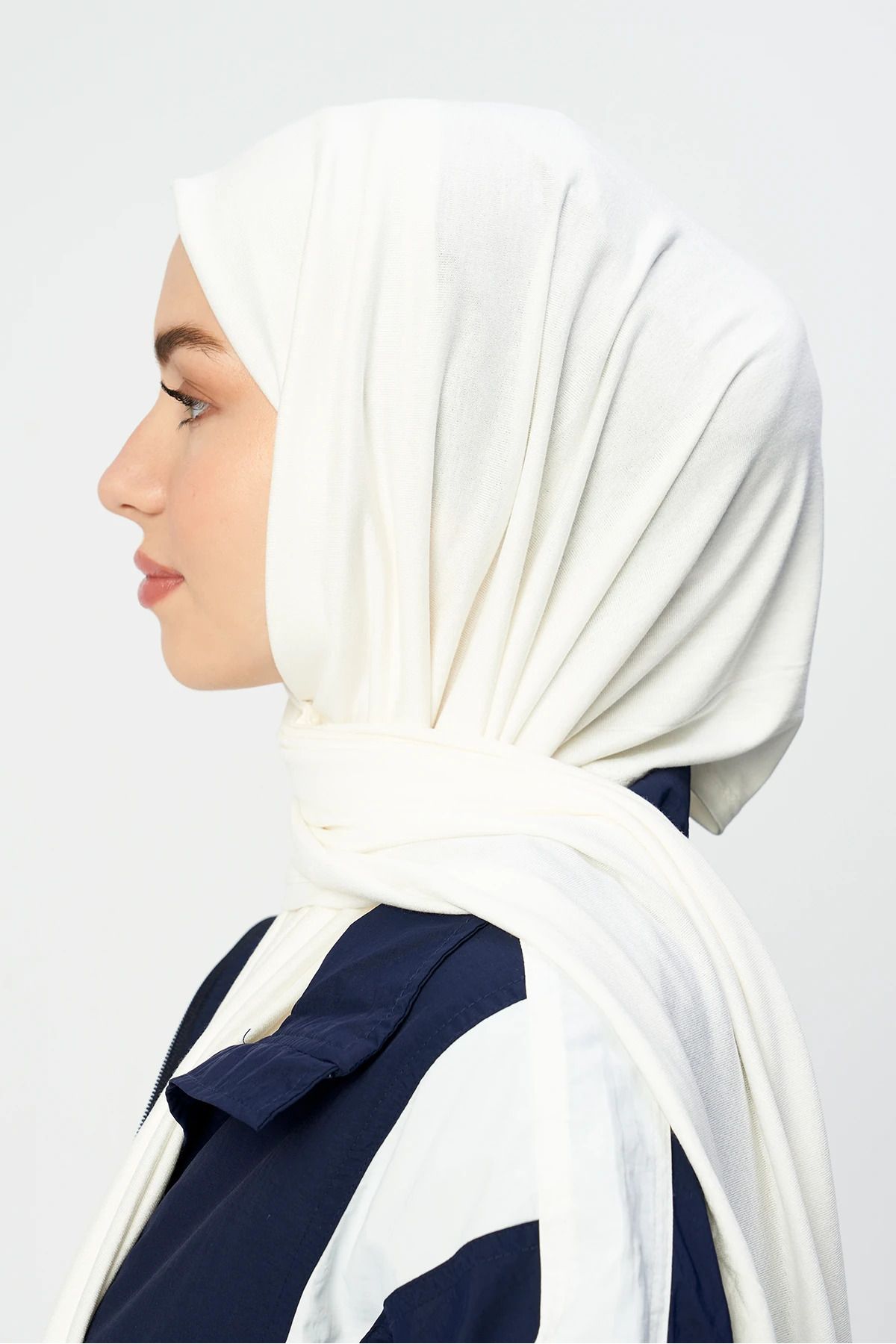 Modakaşmir-Ecru Combed Shawl - Colorful Design 1