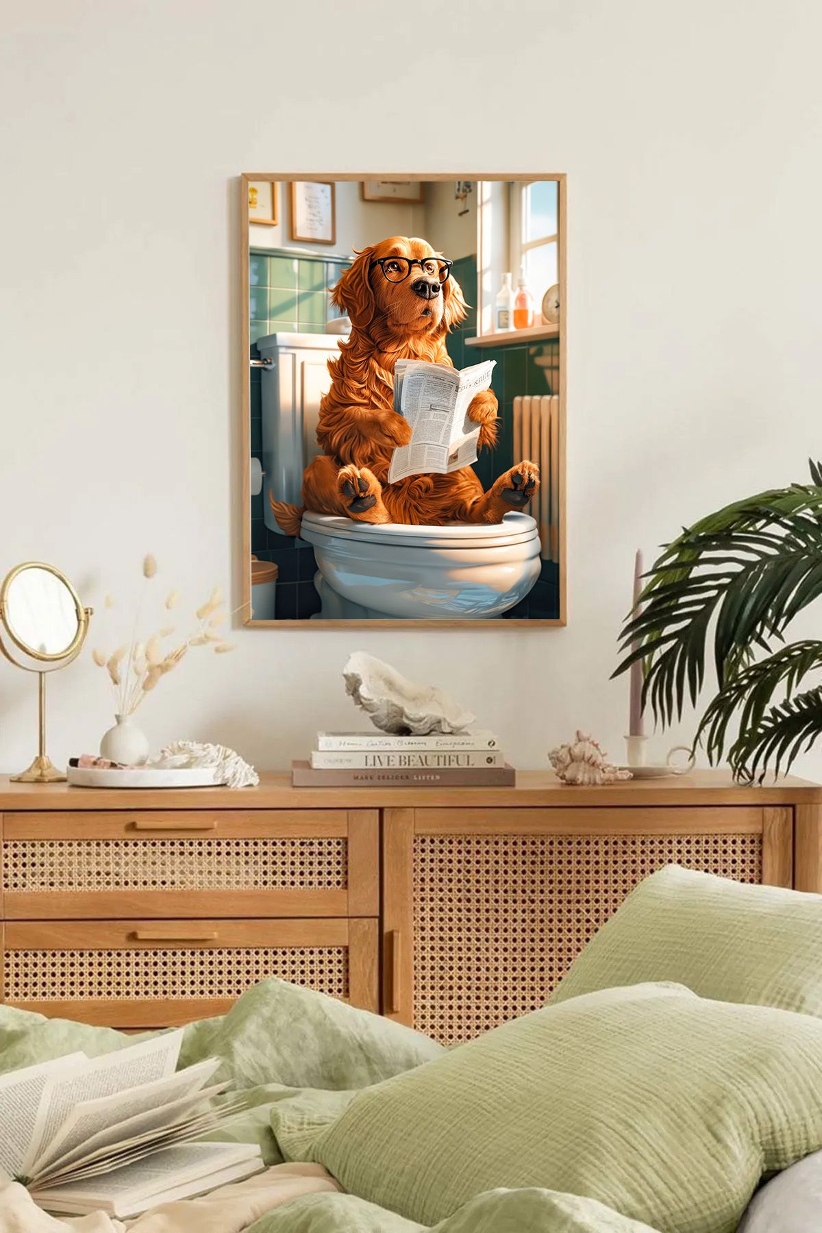 Dekorsiahome Tek Parça Ahşap Çerçeveli Oturma Odası Salon Mutfak Tablo TK0234