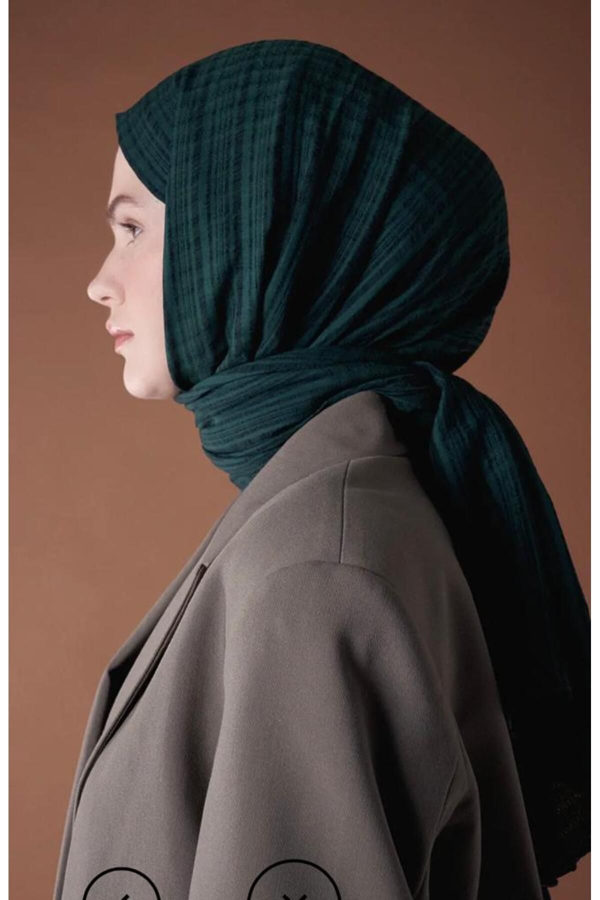 Modakaşmir-Misto Cotton Sea Green Color Shawl, 4