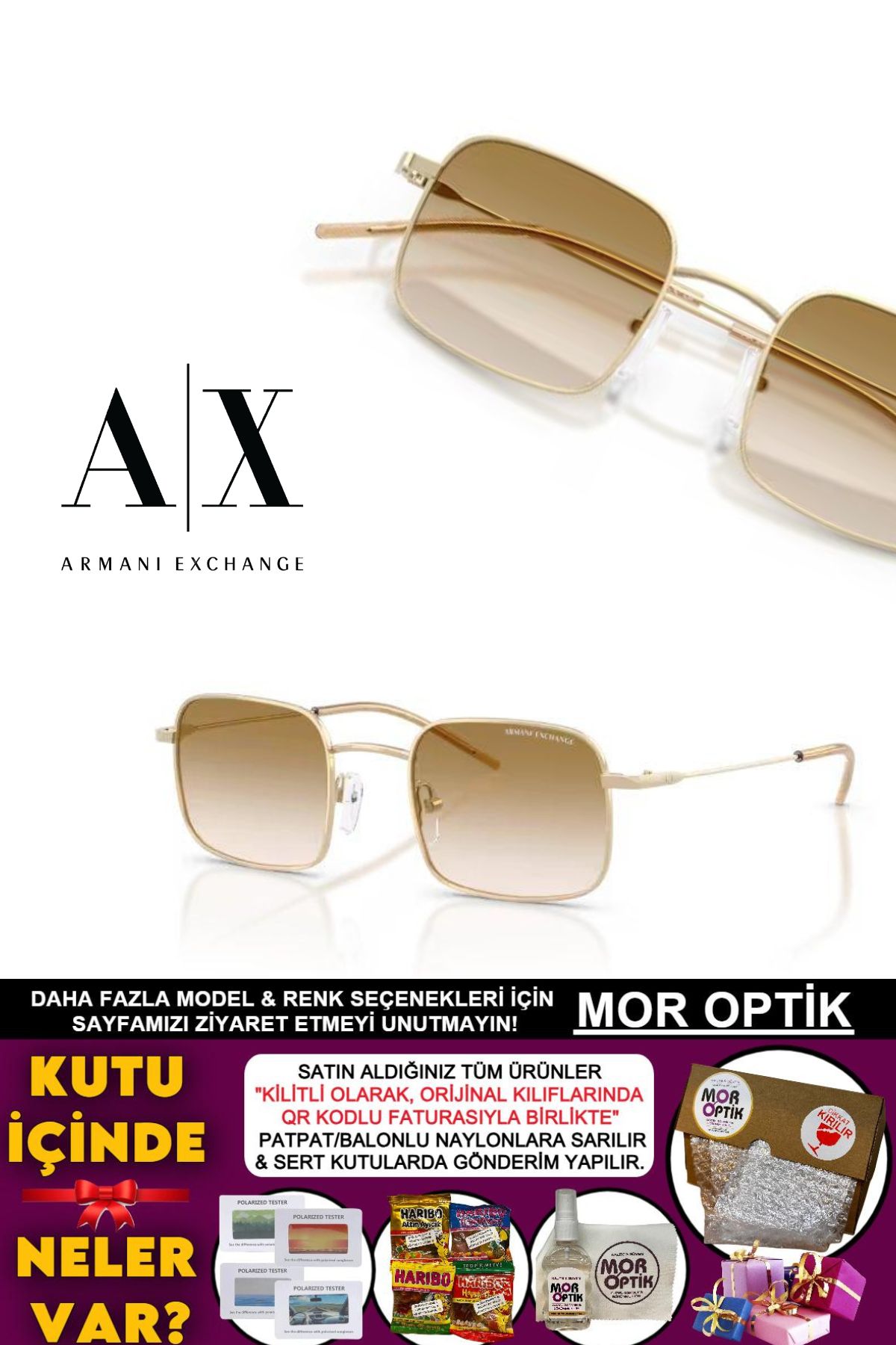Armani Exchange AX2055 46-21-140 3N "RETRO TARZ KARE YENİ STİL"