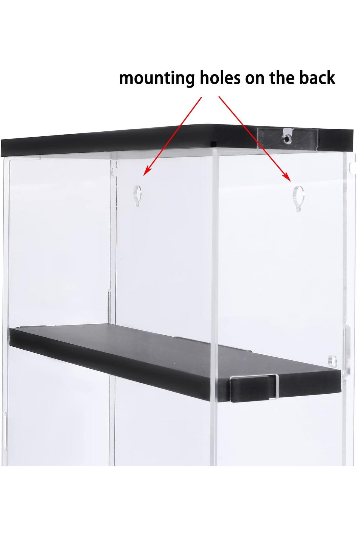 Generic-Acrylic Display Case, Shelves Clear Floating Wall Shelf Display (11.8"L x 3.3"W x 14.8"H) 8