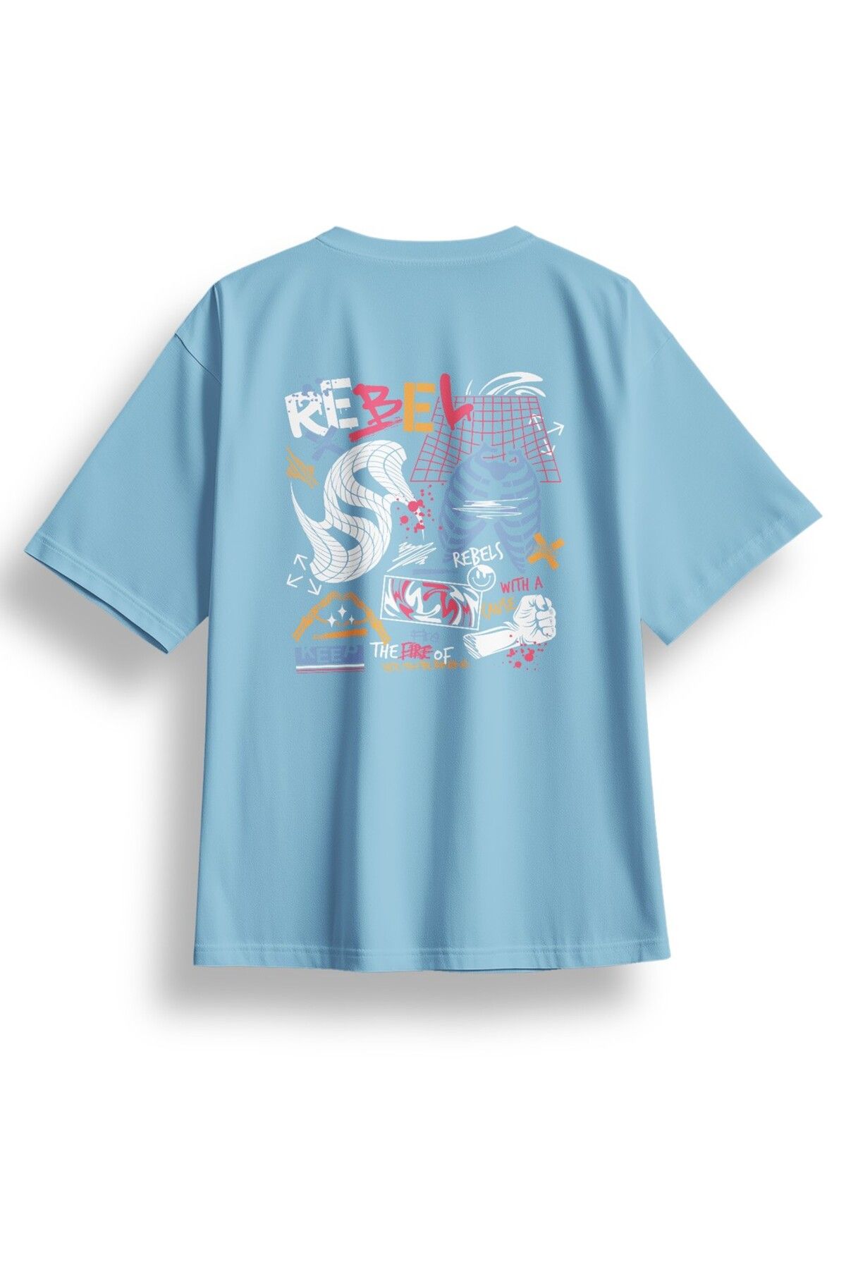 LUMARTA Oversize Rebel Baskılı Tshirt