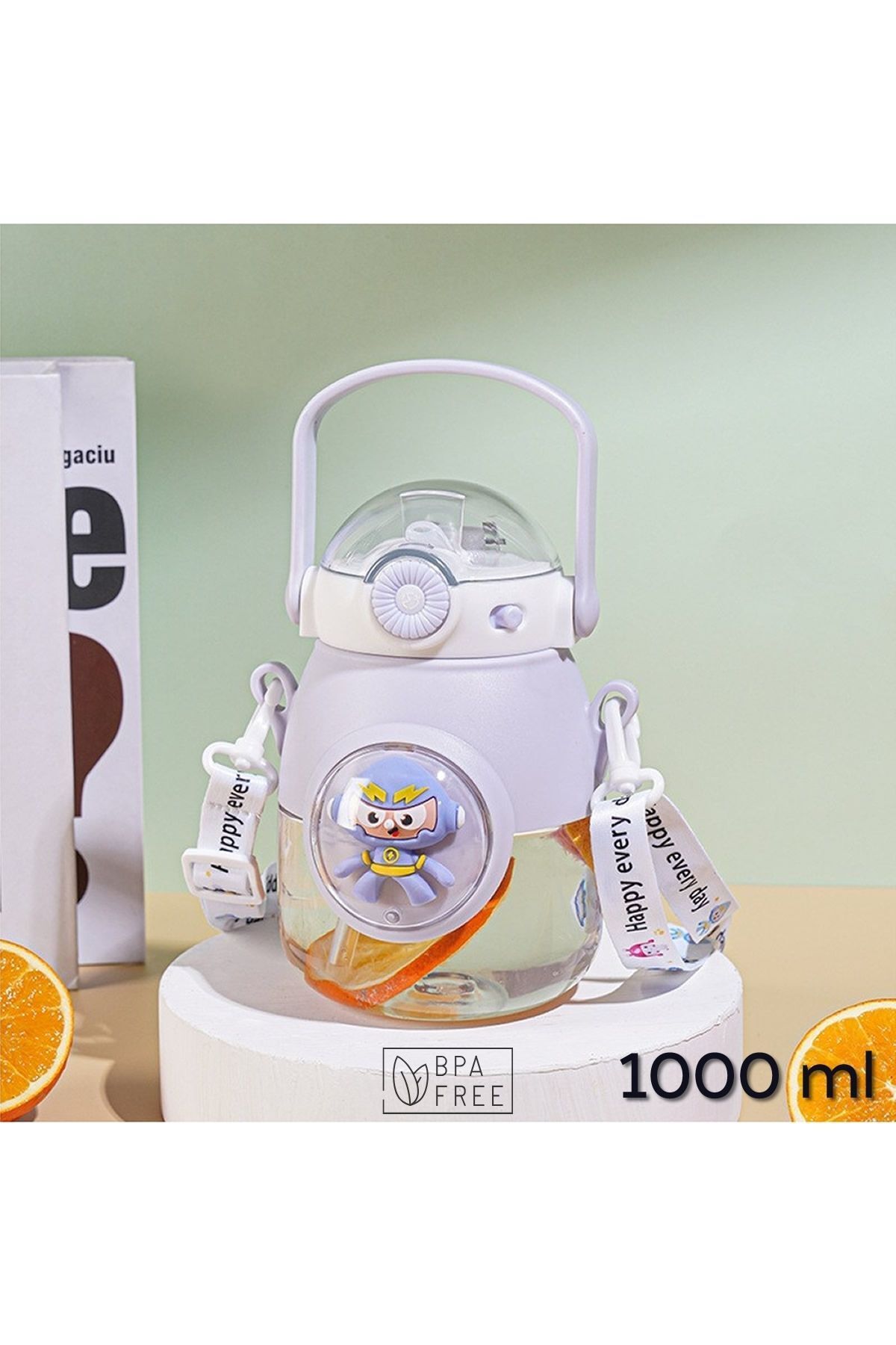 ARVALE Tombul Sevimli Figürlü Matara 1000 ml | BPA Free Suluk