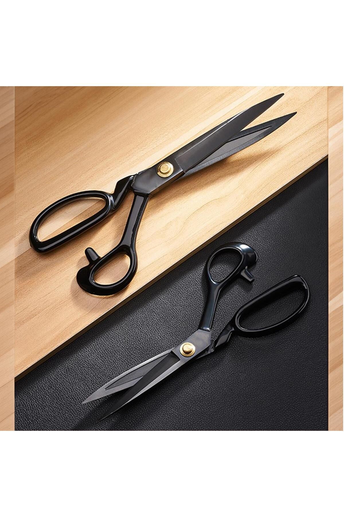 FDMSTAR-11 Inch (27.5CM) Black Handle Professional Stainless Steel Tailor Scissors 6