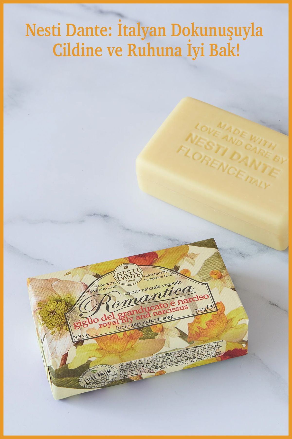 Nesti Dante-Romantica Lily & Narcissus Solid Soap 250 g | Humidifier | Lilac and Narcissus Flower 5