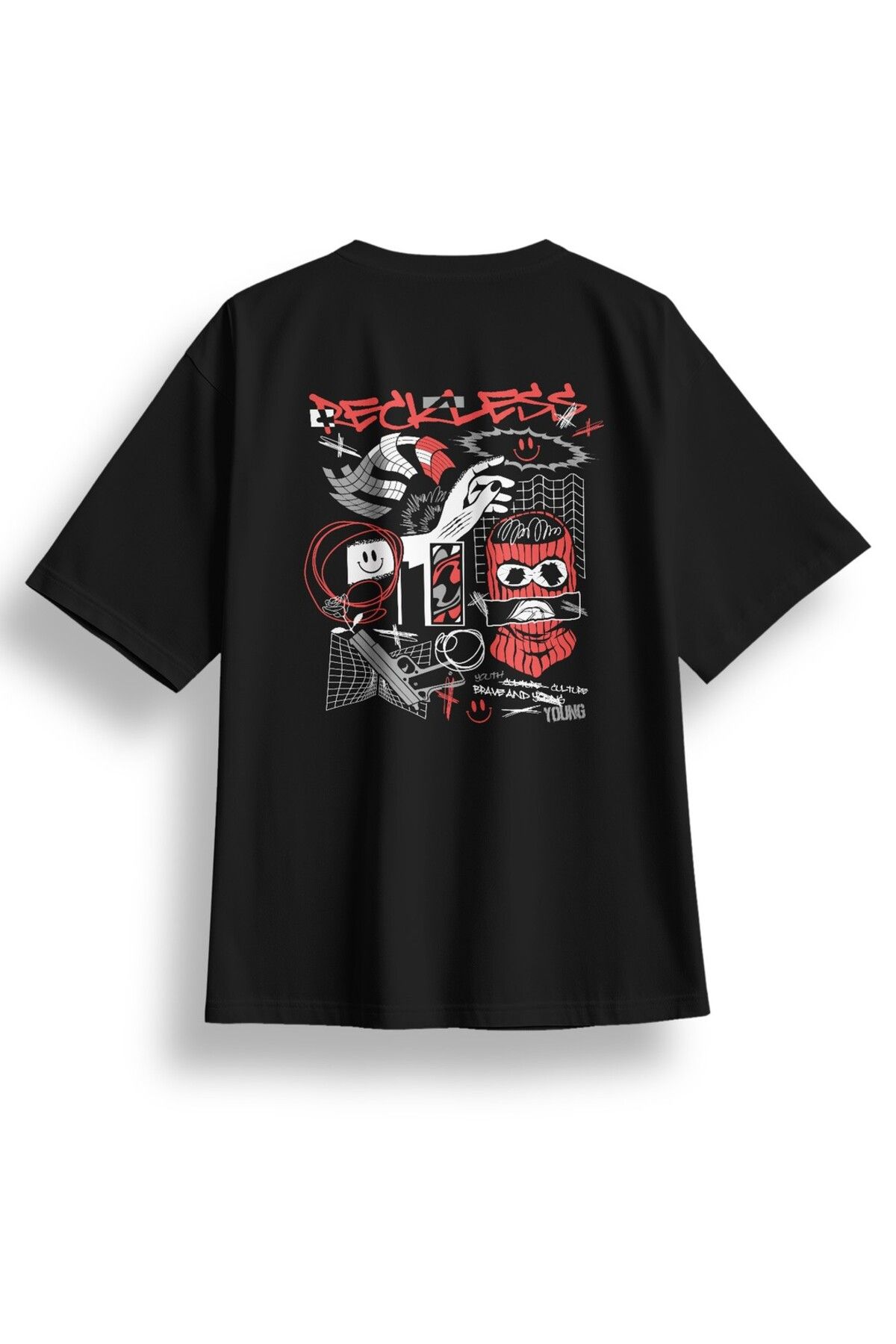 LUMARTA Oversize Reckless Baskılı Tshirt