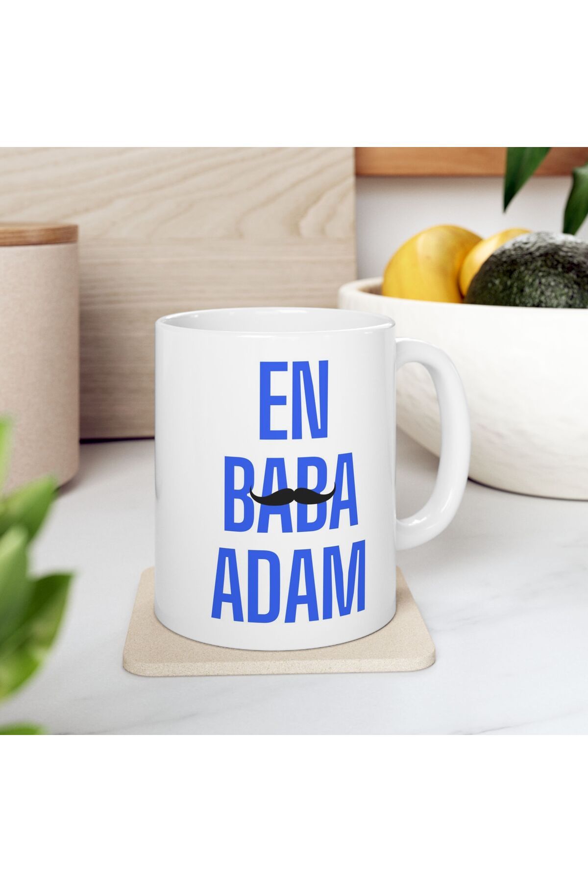 BASKIBAZAR Since 2020 En Baba Adam 2 Babalar Günü - Doğum Günü Hediyesi - Hediye Porselen Kupa Bardak