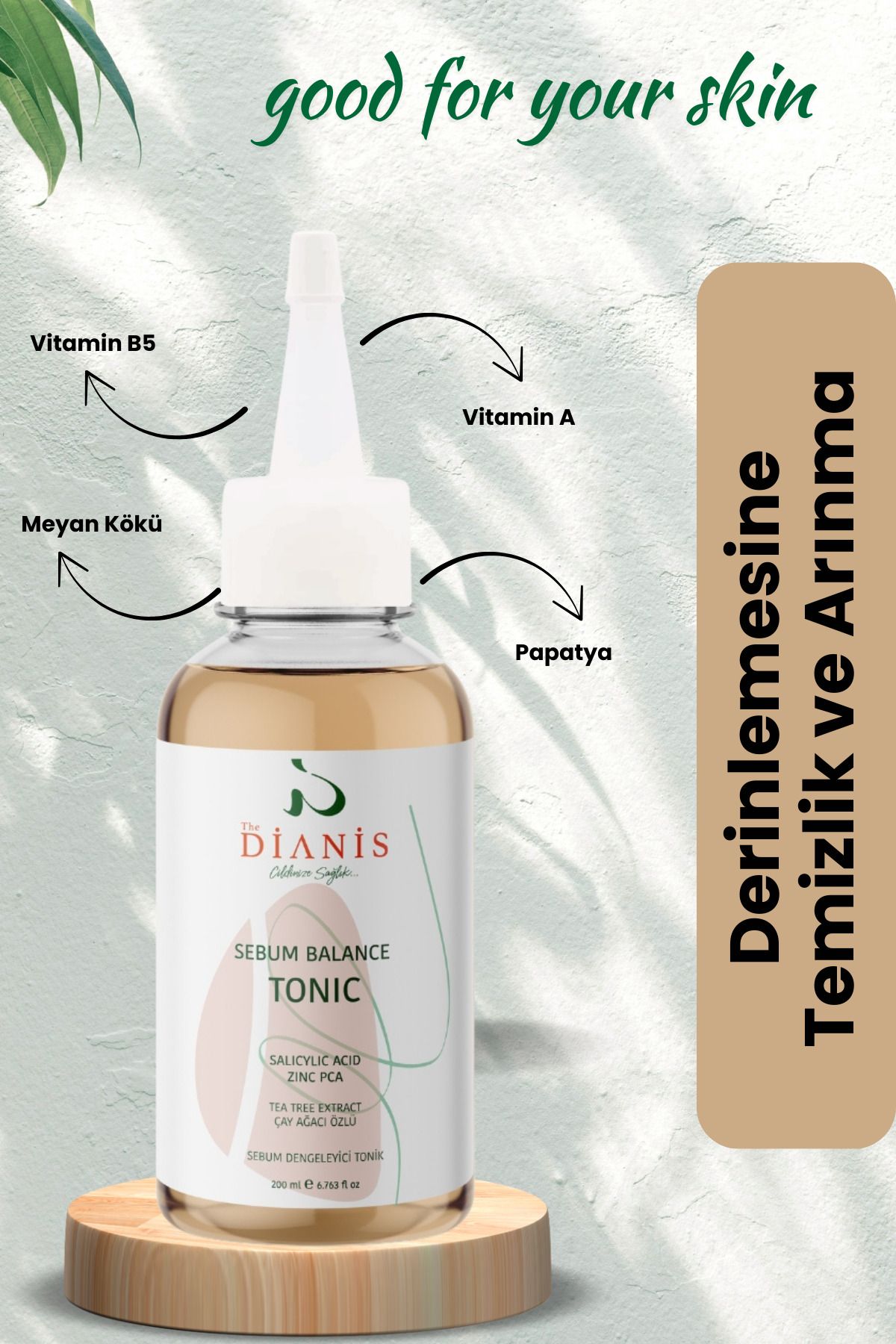 تونر تونیک نقطه محکم کردن ویژگی تعادل سبوم SEBUM TONIC 200 میل The Dianis