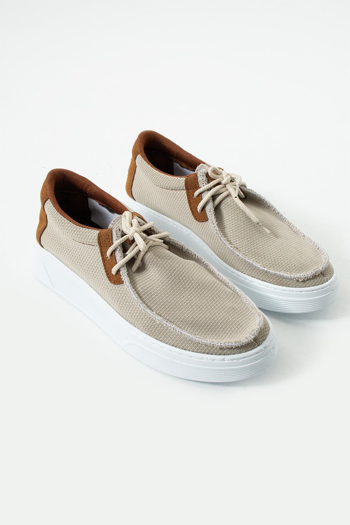 L.A Polo Bej Triko Erkek Loafer görsel 6
