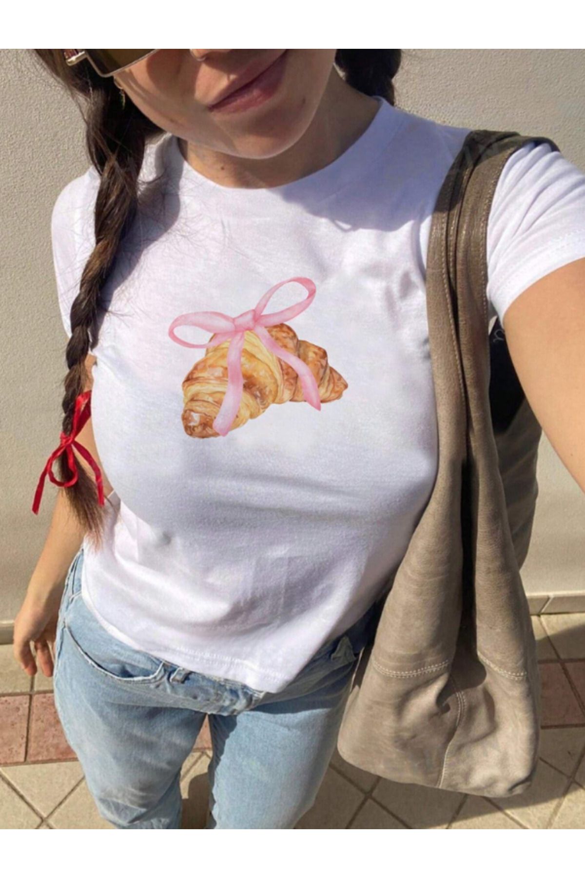 DEEFWEAR DREICH CROISSANT BASKILI BEYAZ CROP