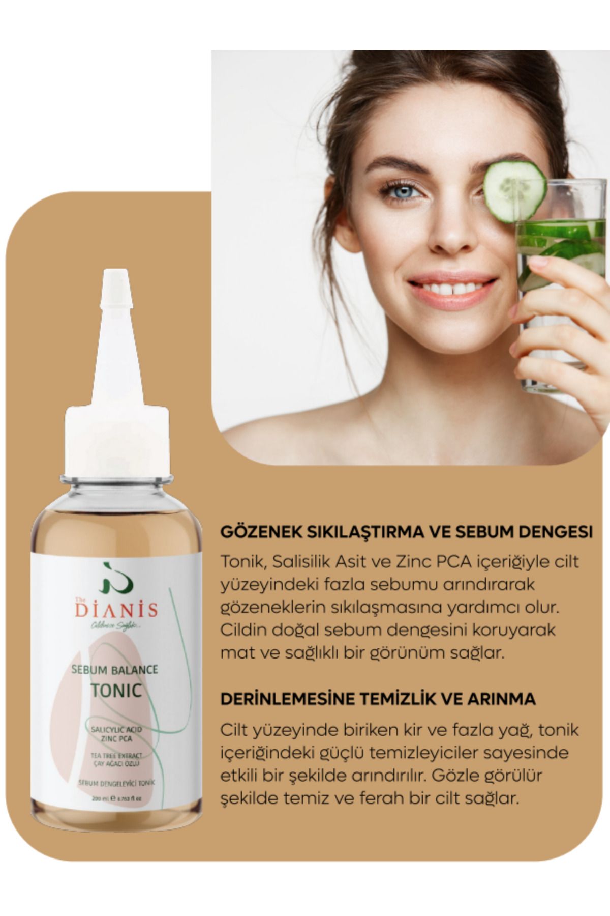 تونر تونیک نقطه محکم کردن ویژگی تعادل سبوم SEBUM TONIC 200 میل The Dianis