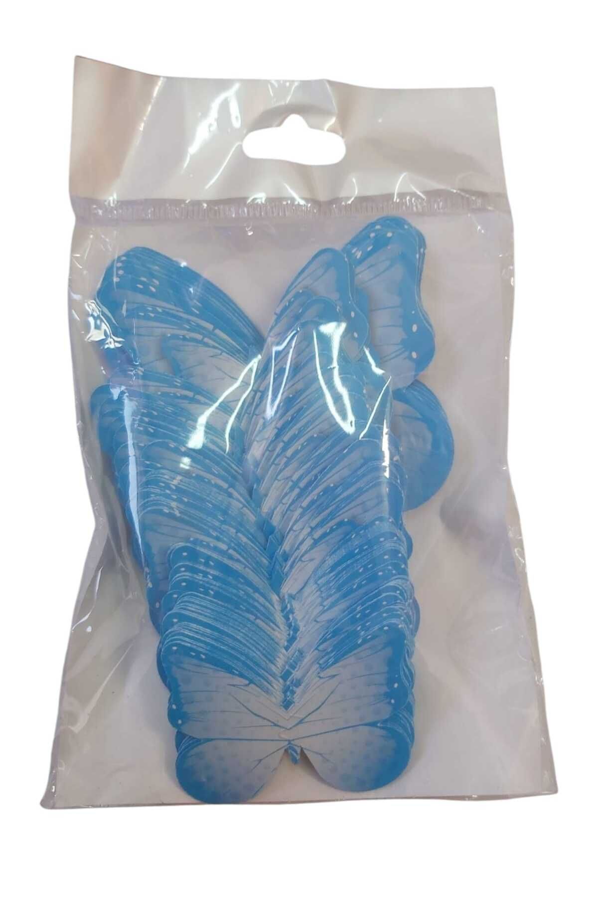 çikolatacıabi Pasta Üzeri Dekor Kelebek Süsler Renk Seçenli 150'li Plastik