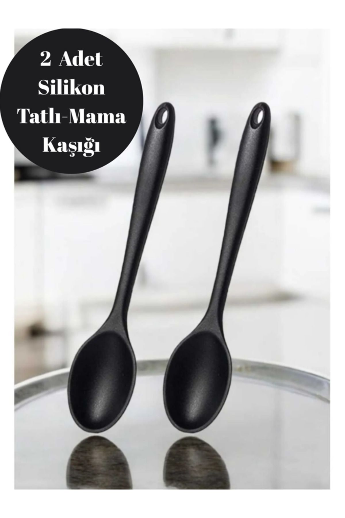 Hilamingo Home 2 Adet Silikon Sert Uçlu Mama- Tatlı Kaşığı