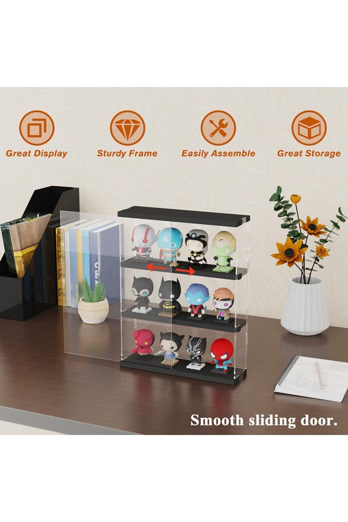 Generic-Acrylic Display Case, Shelves Clear Floating Wall Shelf Display (11.8"L x 3.3"W x 14.8"H) 6