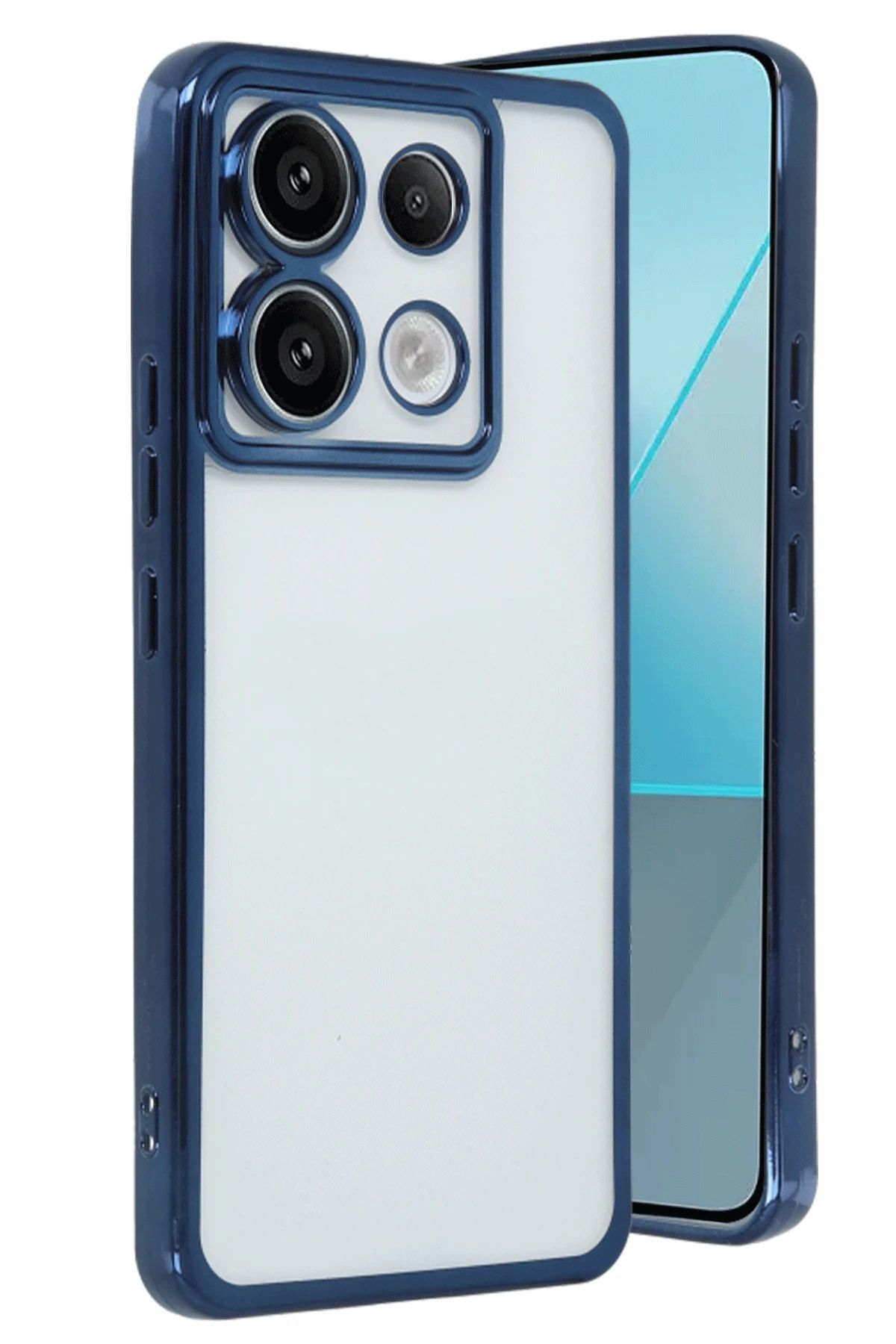 NewFace Xiaomi Redmi Note 13 Pro 4G Kılıf Lensli Silikon - Lacivert JOJUA