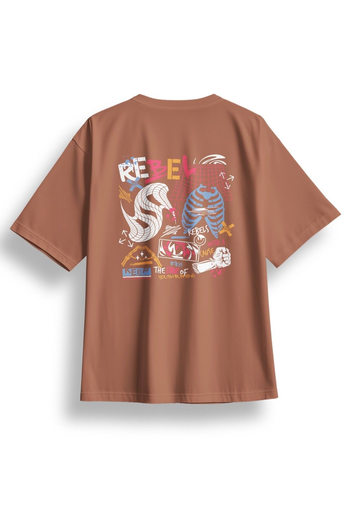 LUMARTA Oversize Rebel Baskılı Tshirt