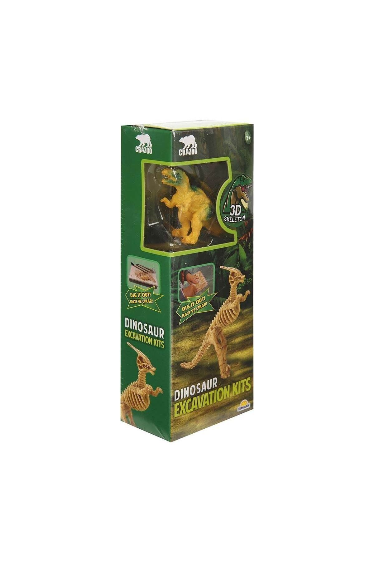 Aymir Ticaret 3563 Crazoo Dinozor Figürlü 3D Kazı Seti