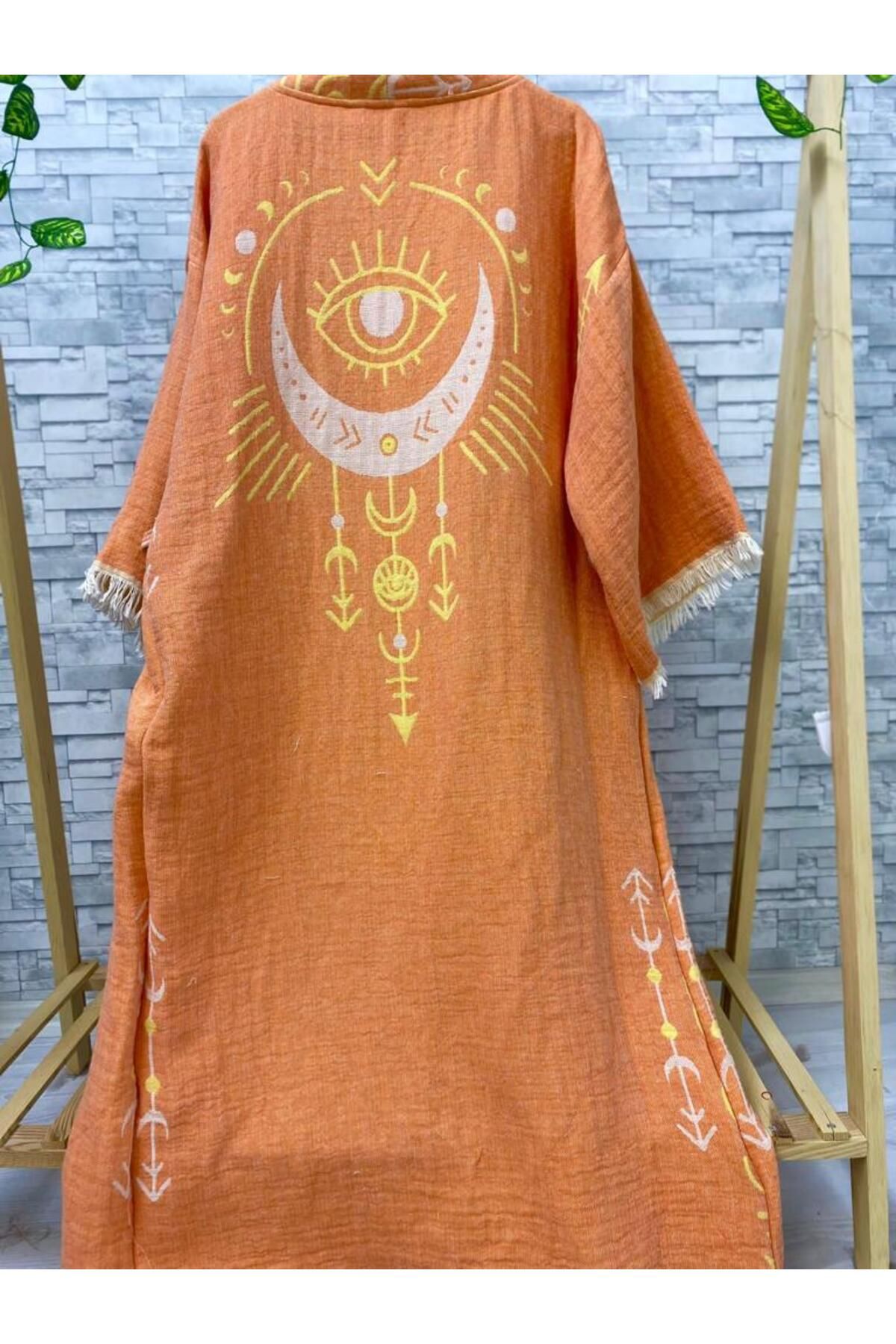 SS HOME CONCEPT Müslin kumaş %100 pamuklu Kaftan ,muslin kimono , muslin bornoz