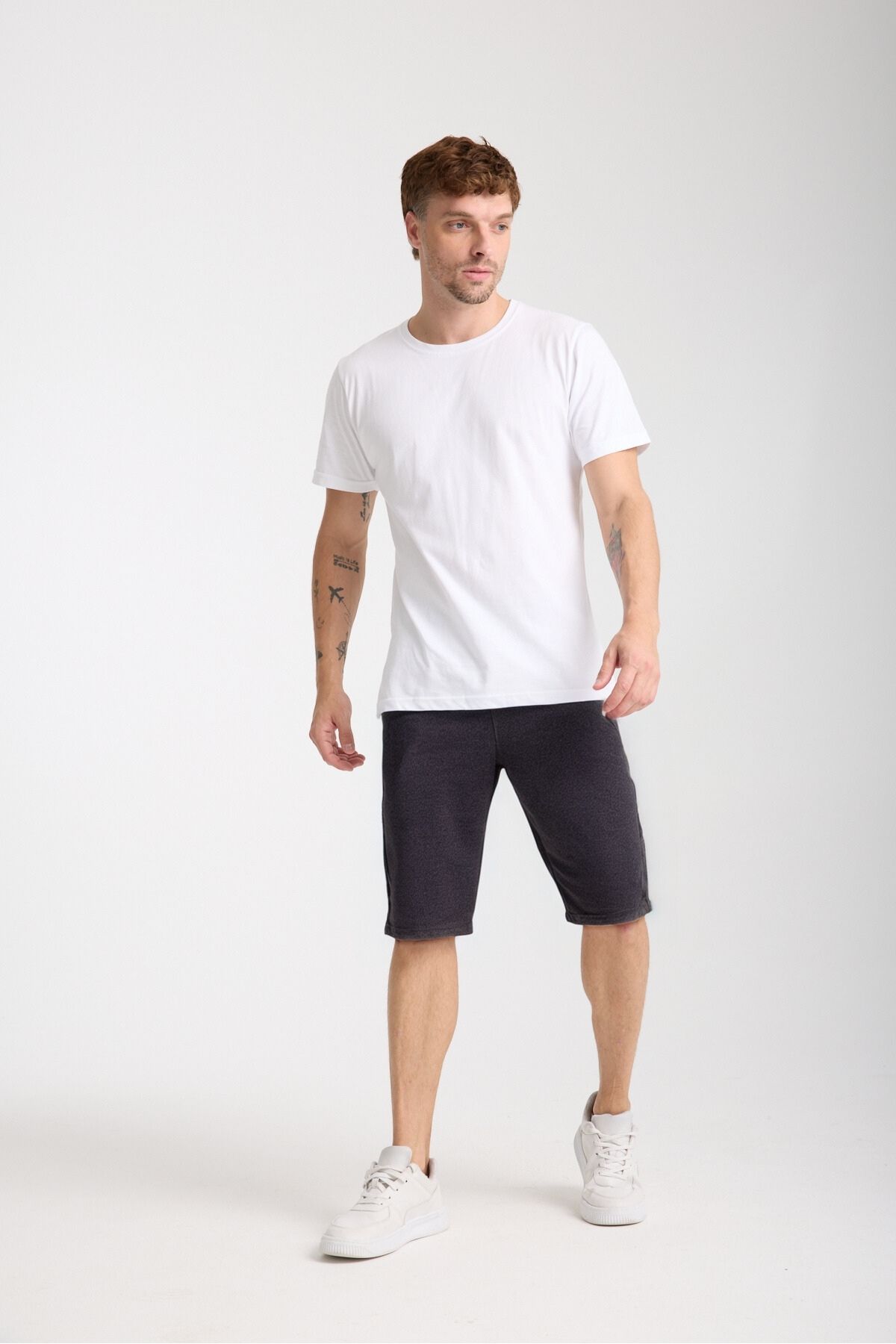 atlanticsport Erkek maxi boy yan cepli mevsimlik sport penye şort