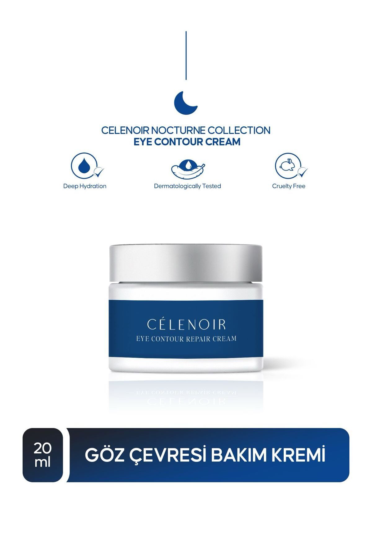Celenoir Nocturne Göz Çevresi Kremi – Doğal Morluk Karşıtı Ve Şişlik Giderici Bakım Kremi - 20ml