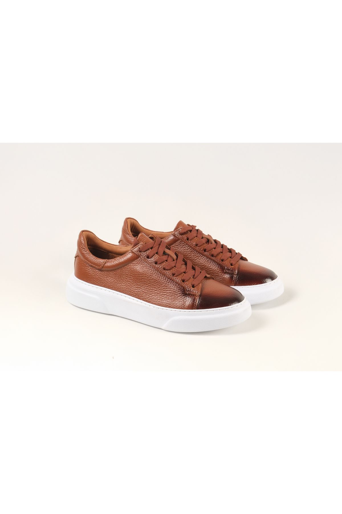 Massa Hakiki Deri Kahve Sneakers