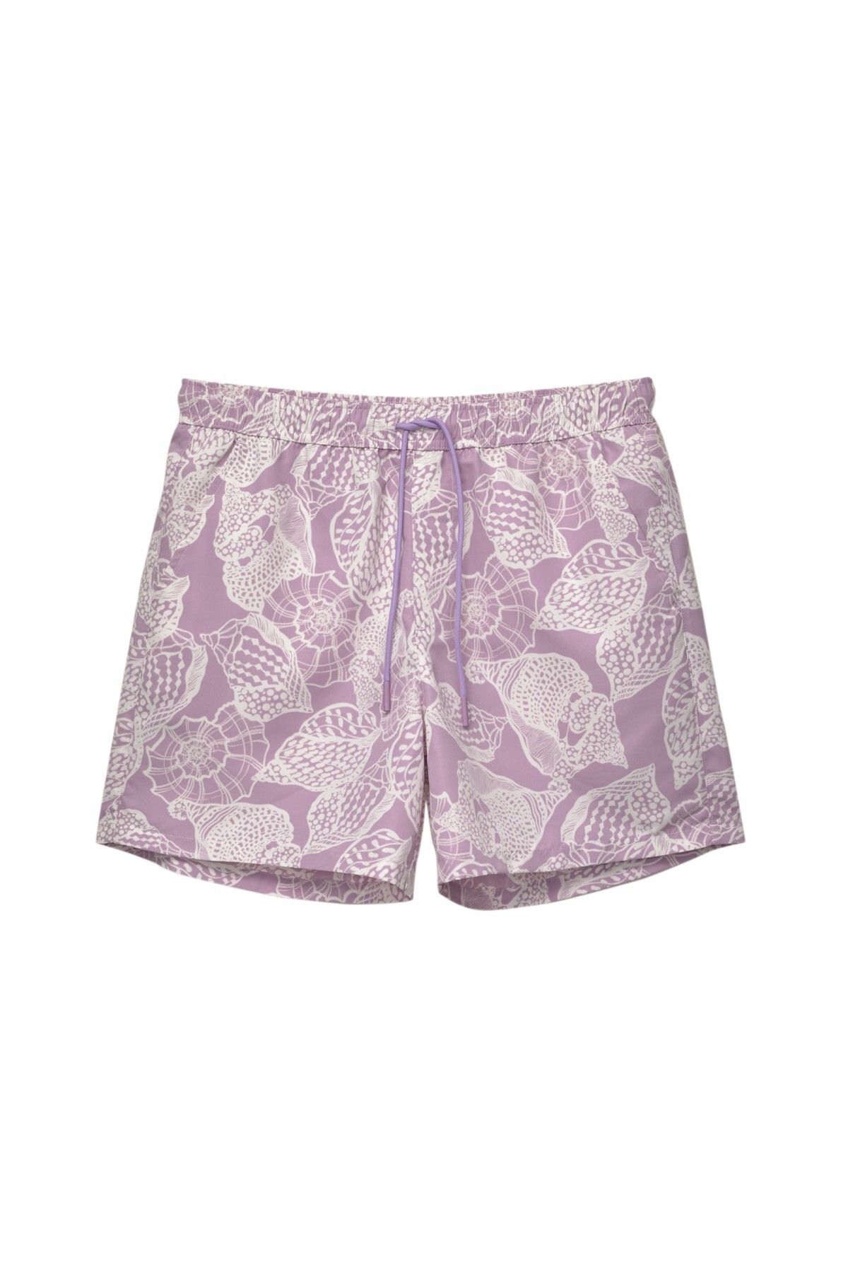 Pull & Bear-Seashell print swimming trunks 2