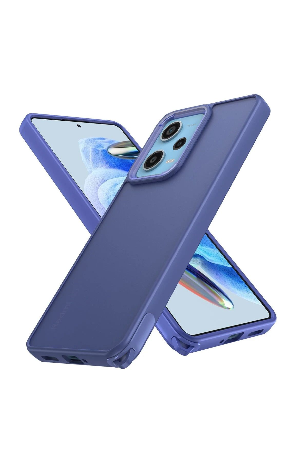 NewFace Xiaomi Redmi Note 12 Pro 5G Kılıf Elegant Kapak - Açık Mavi FERRG
