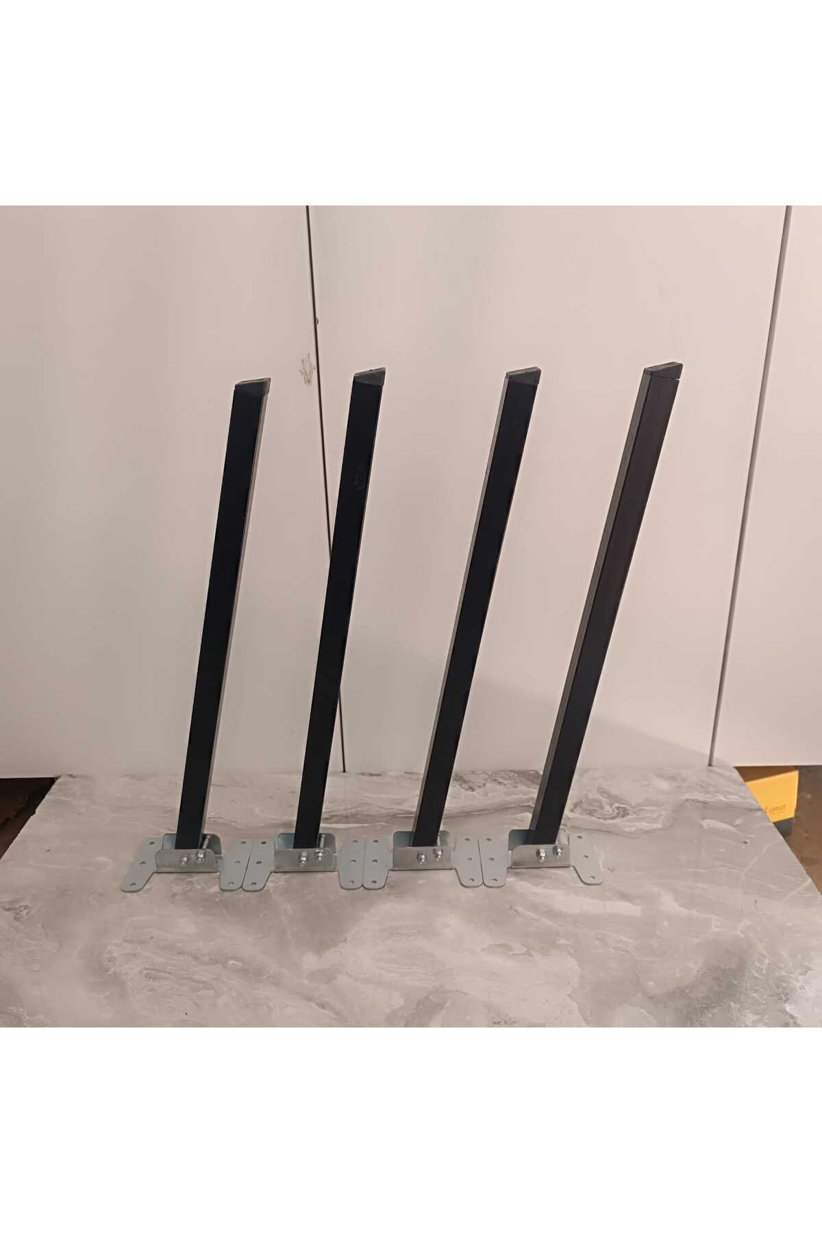 LİYAHOME 60CM MATSİYAH KATLANIR YERSOFRASI KAMP MASA SEHPA AYAĞI (4ADET FİYATIDIR) (2CM X 2CM PROFİL)
