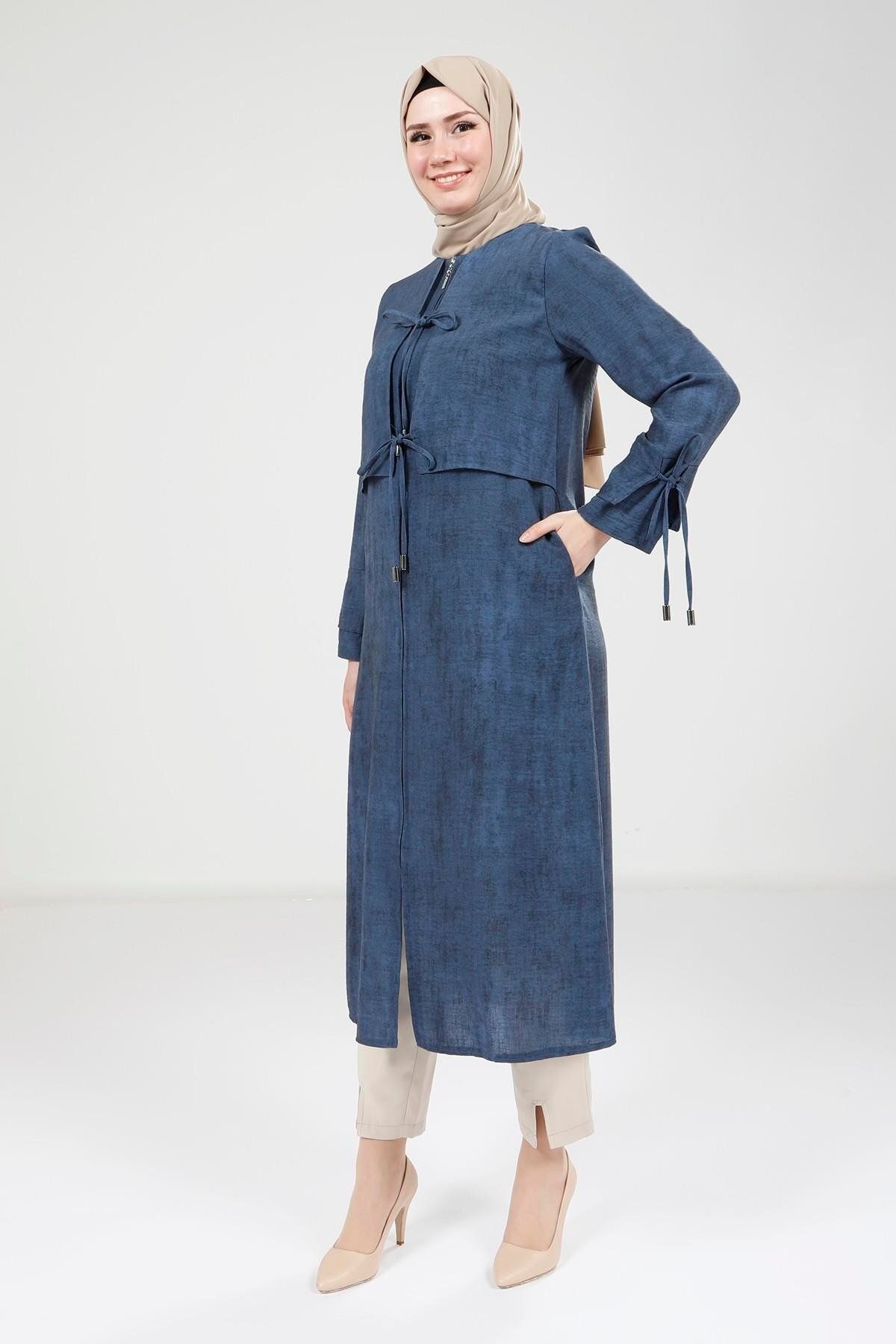 ژاکت پوشیده زنانه NODE CONLECTED NAVY CLIND DRESS 9194 Beyza