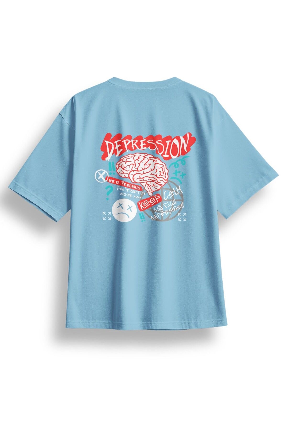 LUMARTA Oversize Depression Baskılı Tshirt