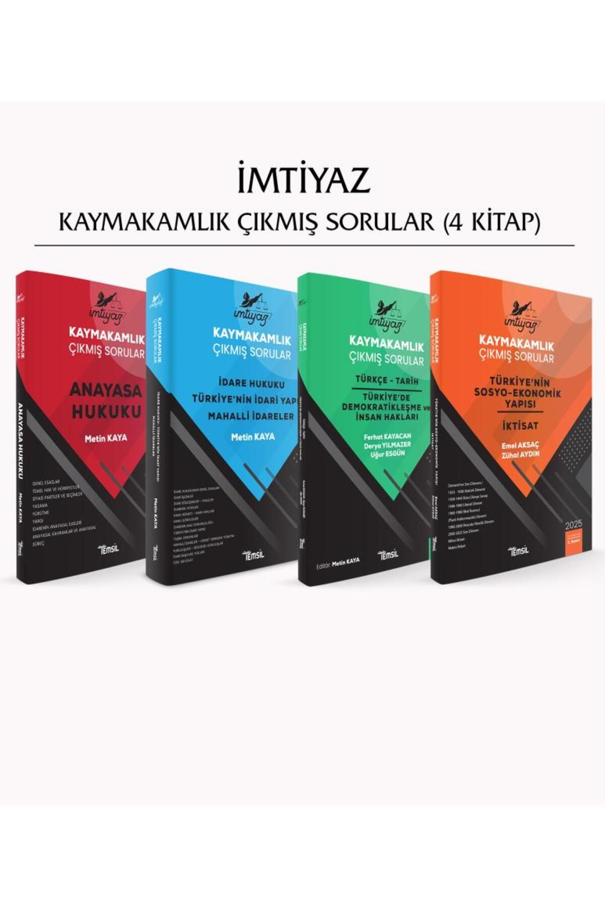 Temsil Kitap İMTİYAZ Kaymakamlık Çıkmış Sorular 4'lü Set