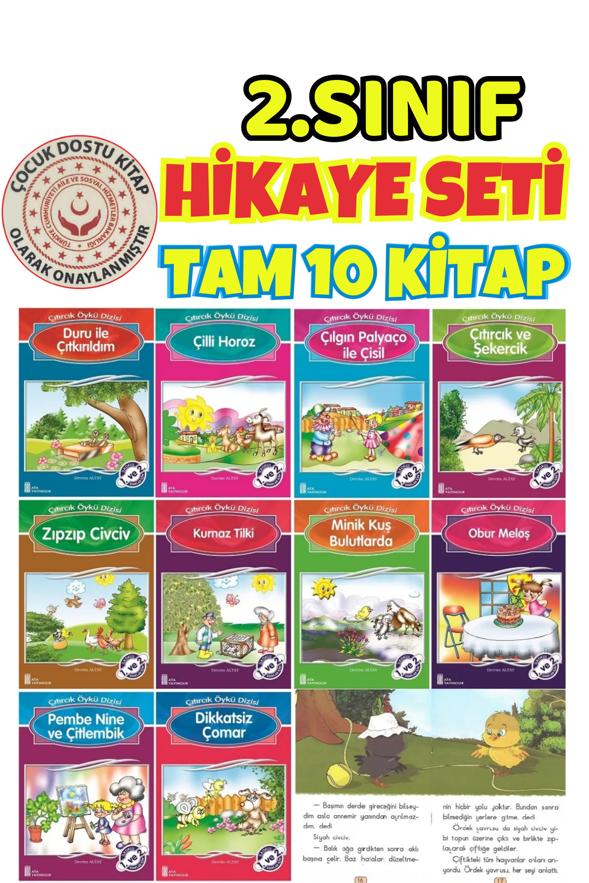 Ata Yayıncılık 2.sınıf Öğrencilerinin Zevkle Okuyacağı 10'lu Hikaye Kitabı Seti fotoğrafı 3 (önizleme)
