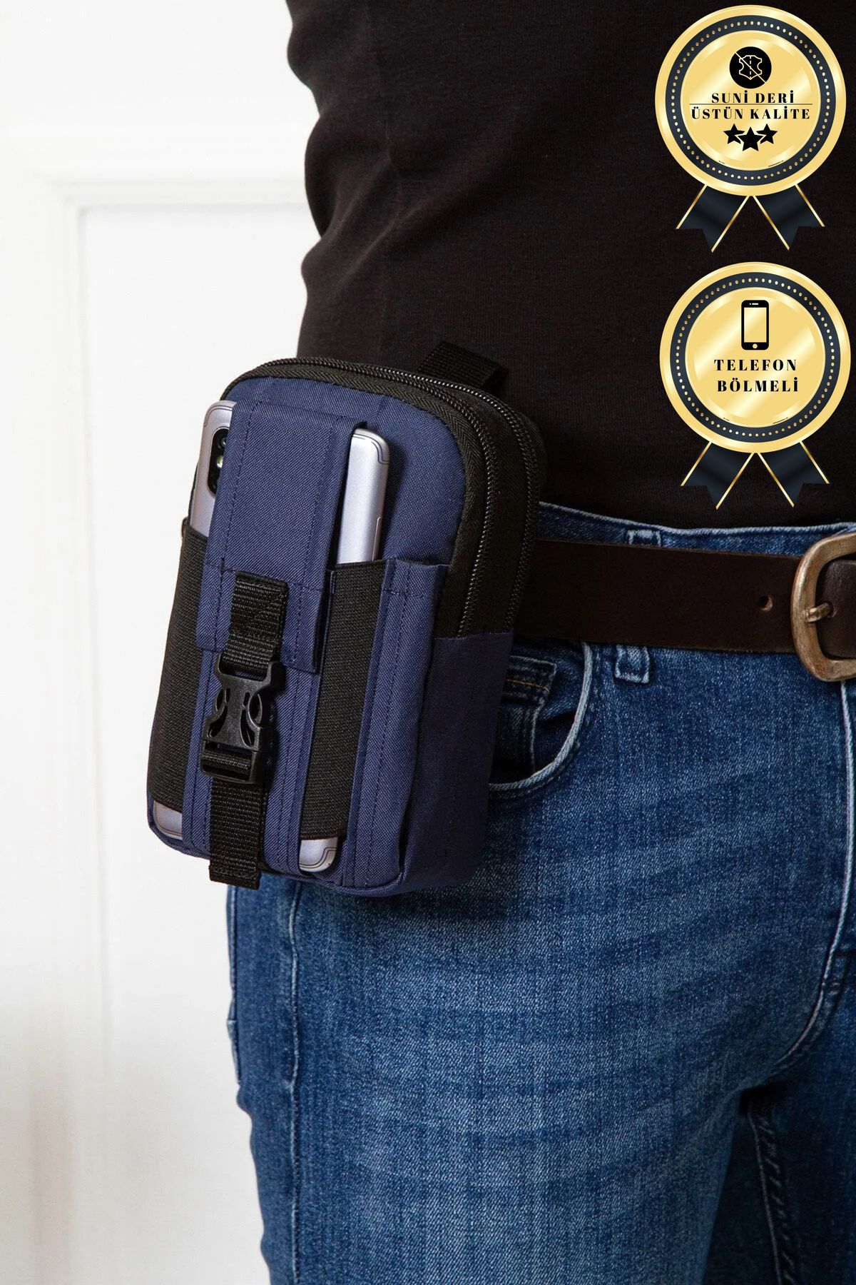 کیف پول مردانه و زنانه NAVY BLUE HD LIFE یونیسکس TEXTE TELEPLATE TEXT TACTICAL BELT BELTICAL Newish Polo