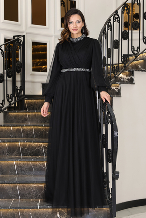 Raika Moda Senna Taş Detaylı Büyük Beden Şık Tesettür Abiye