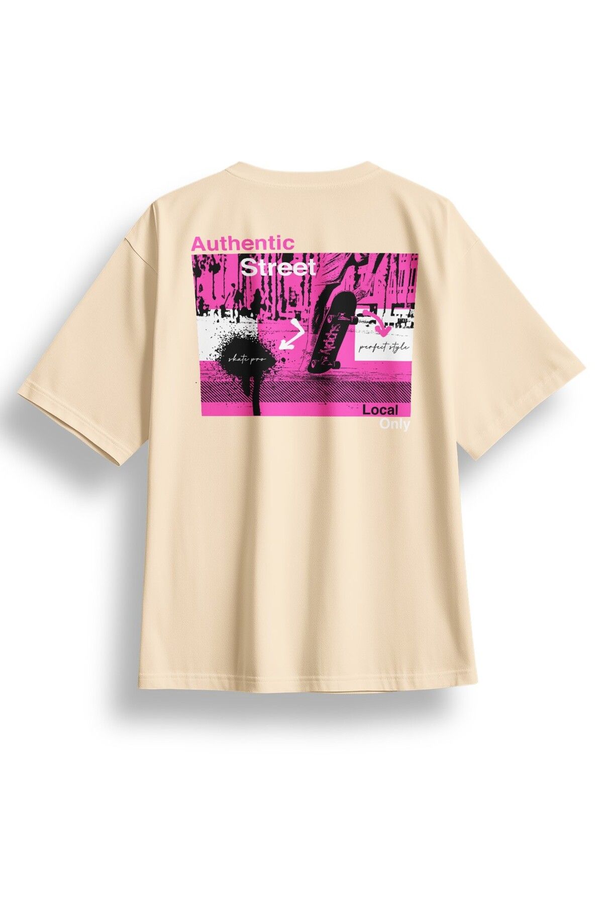 LUMARTA Oversize Sırtta Authentic Baskılı Tshirt