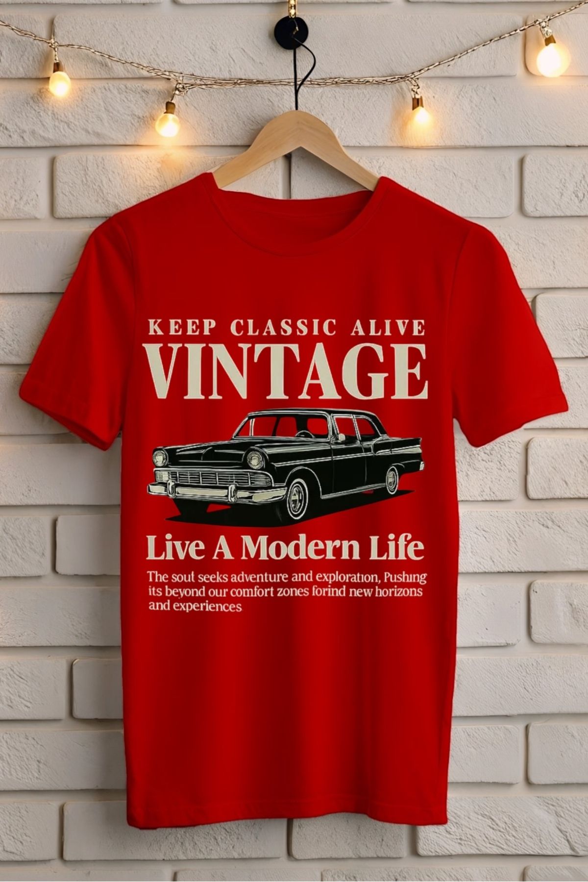 ModaSphere Vintage Baskılı Unisex Oversize Tişört Battal Boy