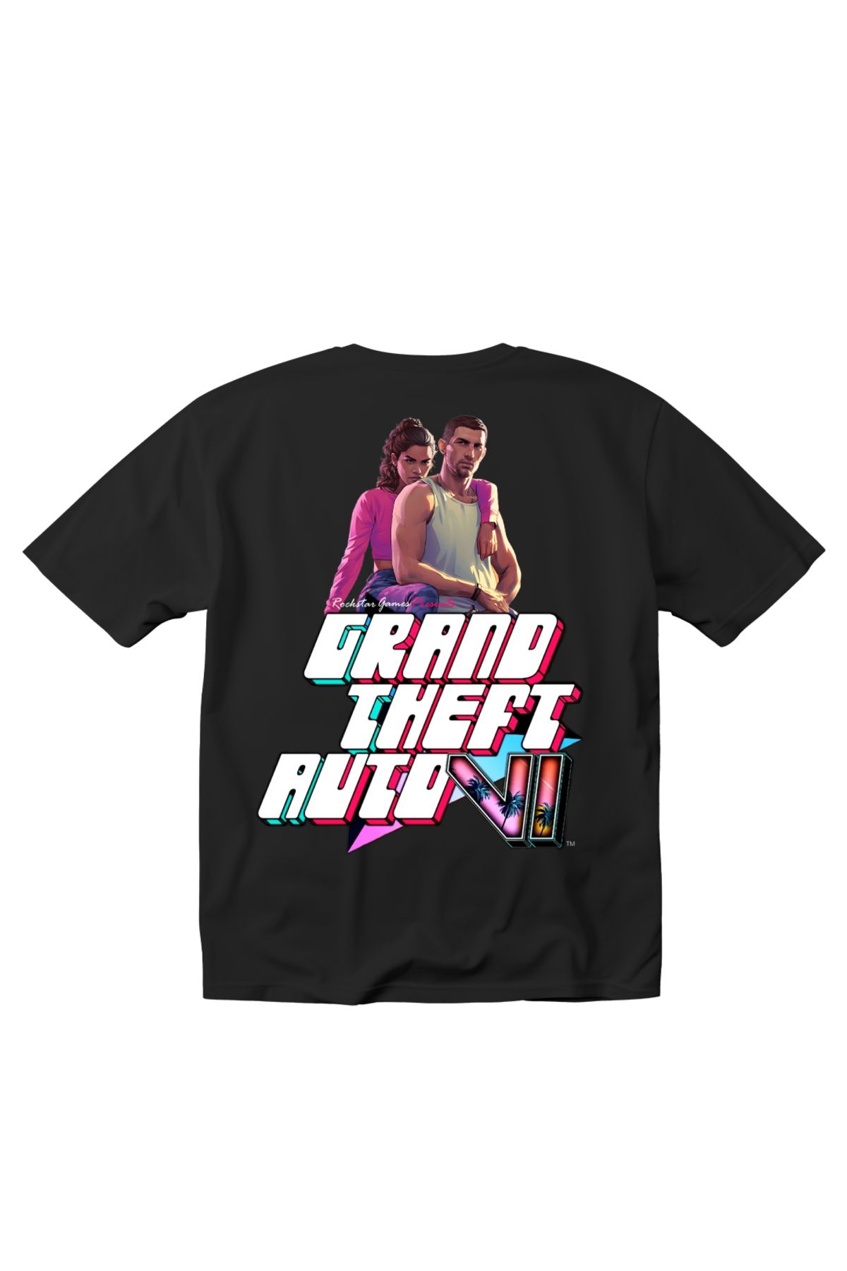 ÖRSTREND GTA SİX Baskılı Oversize Unisex Tişört