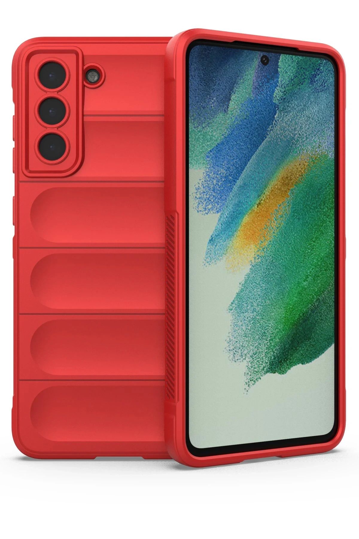 NewFace Samsung Galaxy S22 Plus Kılıf Optimum Silikon - Kırmızı YNSMR