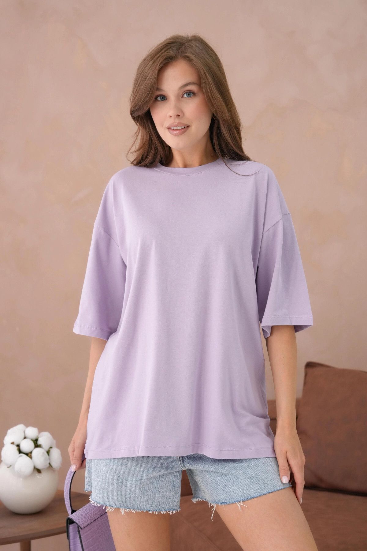Park Karon Oversize Kısa Kol Basic T-Shirt