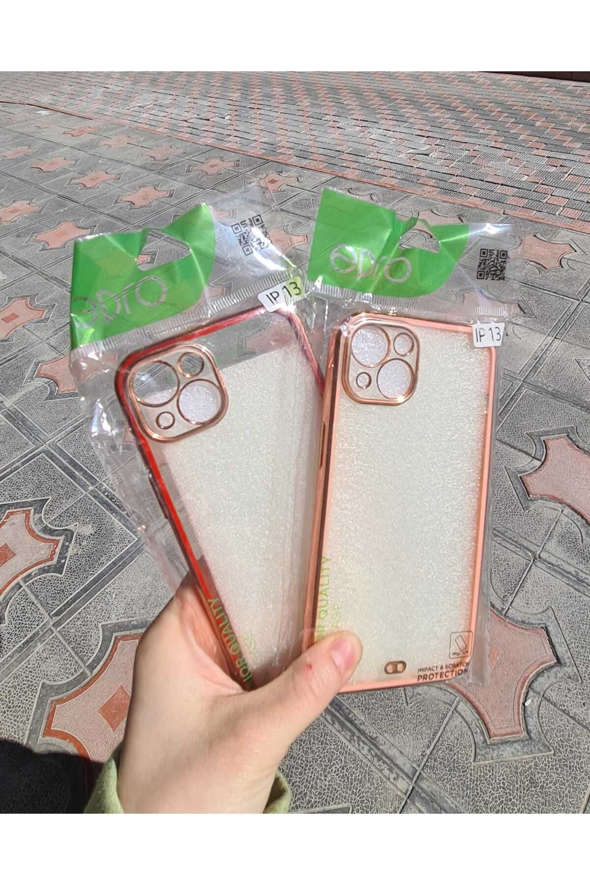 CEP-HANE Apple İphone 13 Lazer Lens Kamera Çerçeveli Kılıf