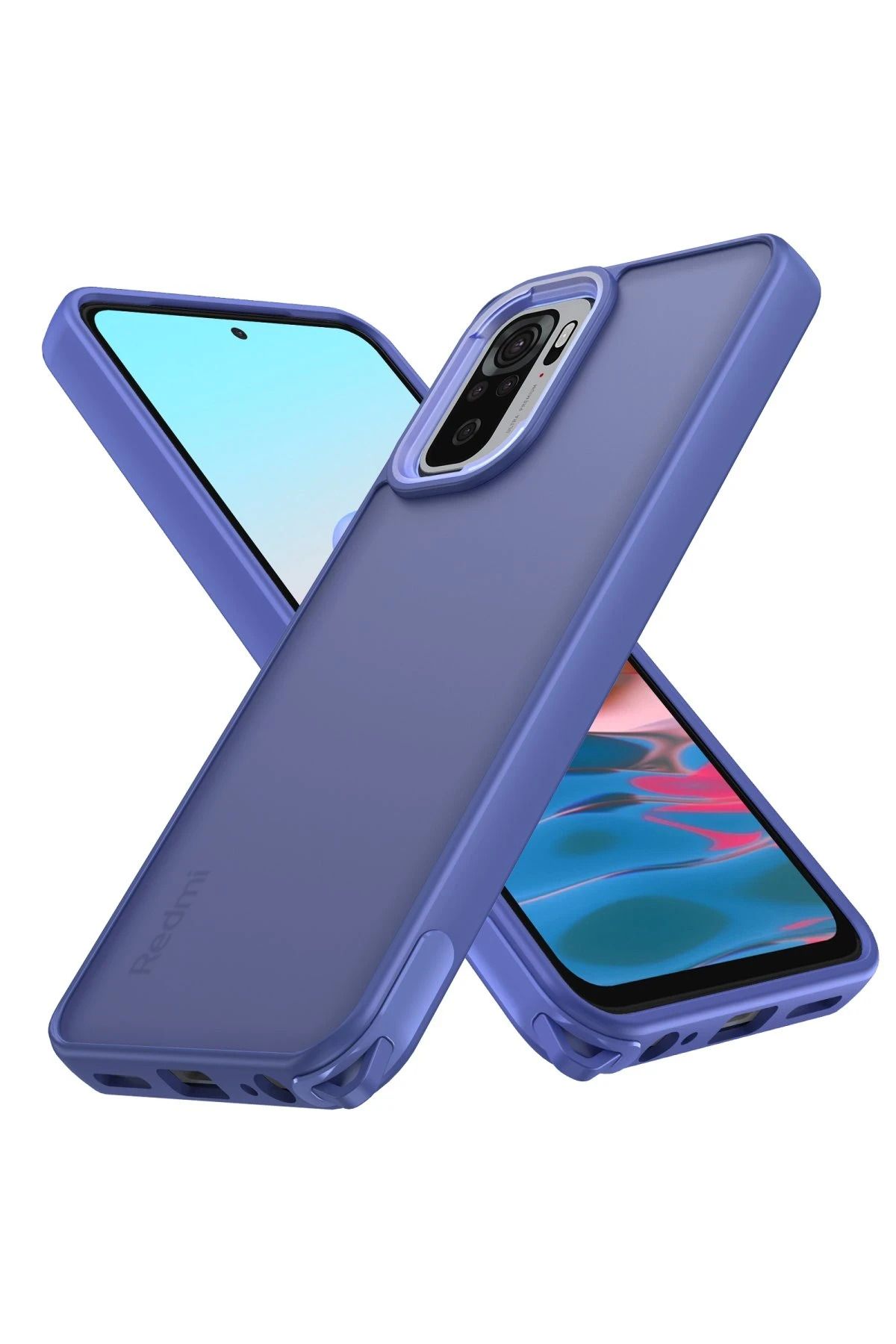 NewFace Xiaomi Redmi Note 10 Pro Kılıf Elegant Kapak - Açık Mavi YNSMR