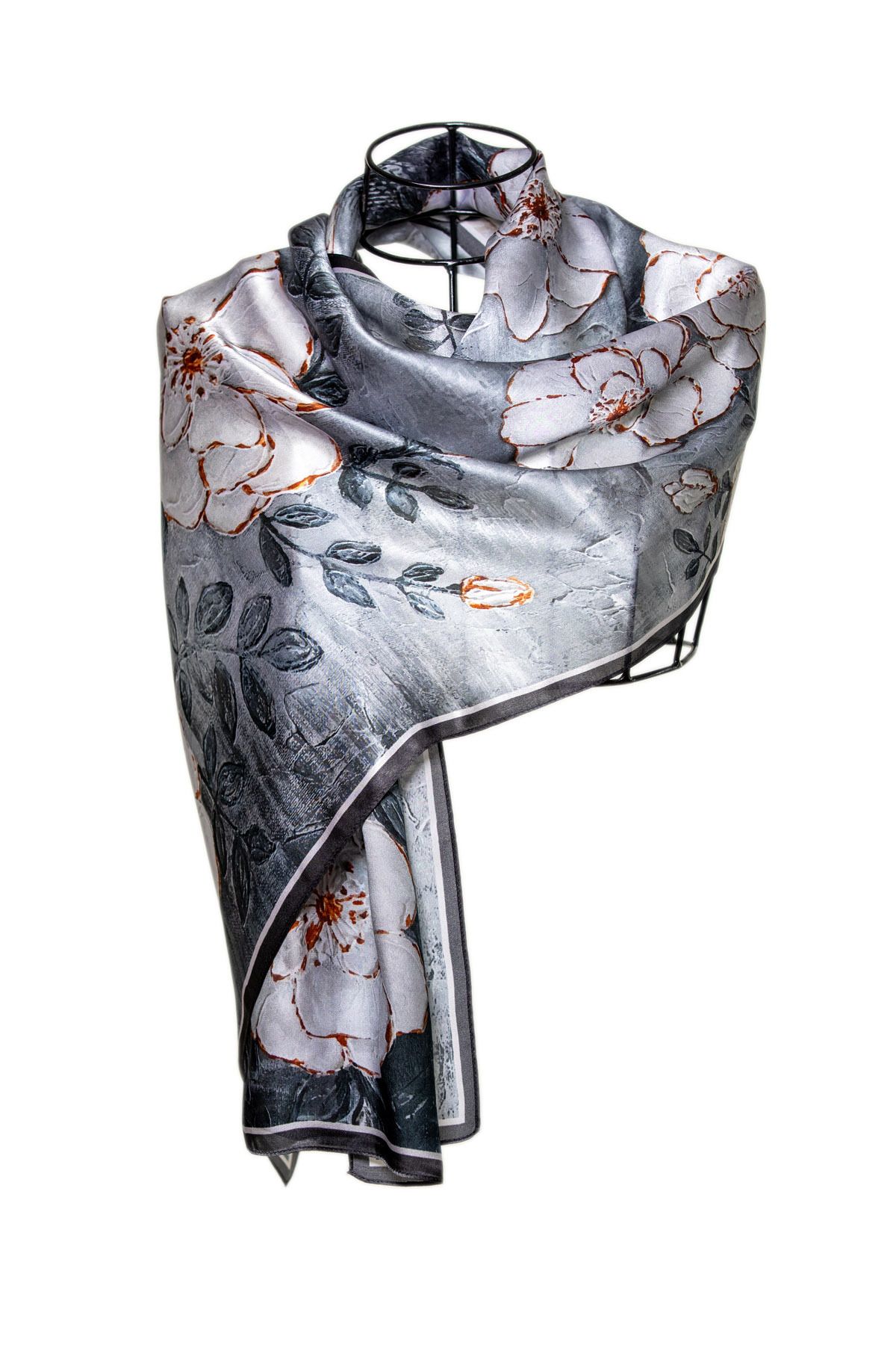 CASHMERE AND SİLK MAWLANA (53X173) Saf Ipek Şal