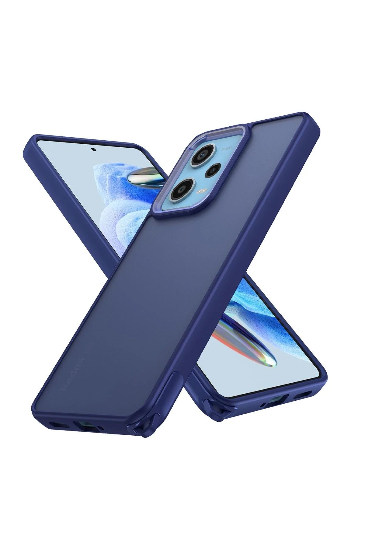 NewFace Xiaomi Redmi Note 12 Pro 5G Kılıf Elegant Kapak - Lacivert LZWDR