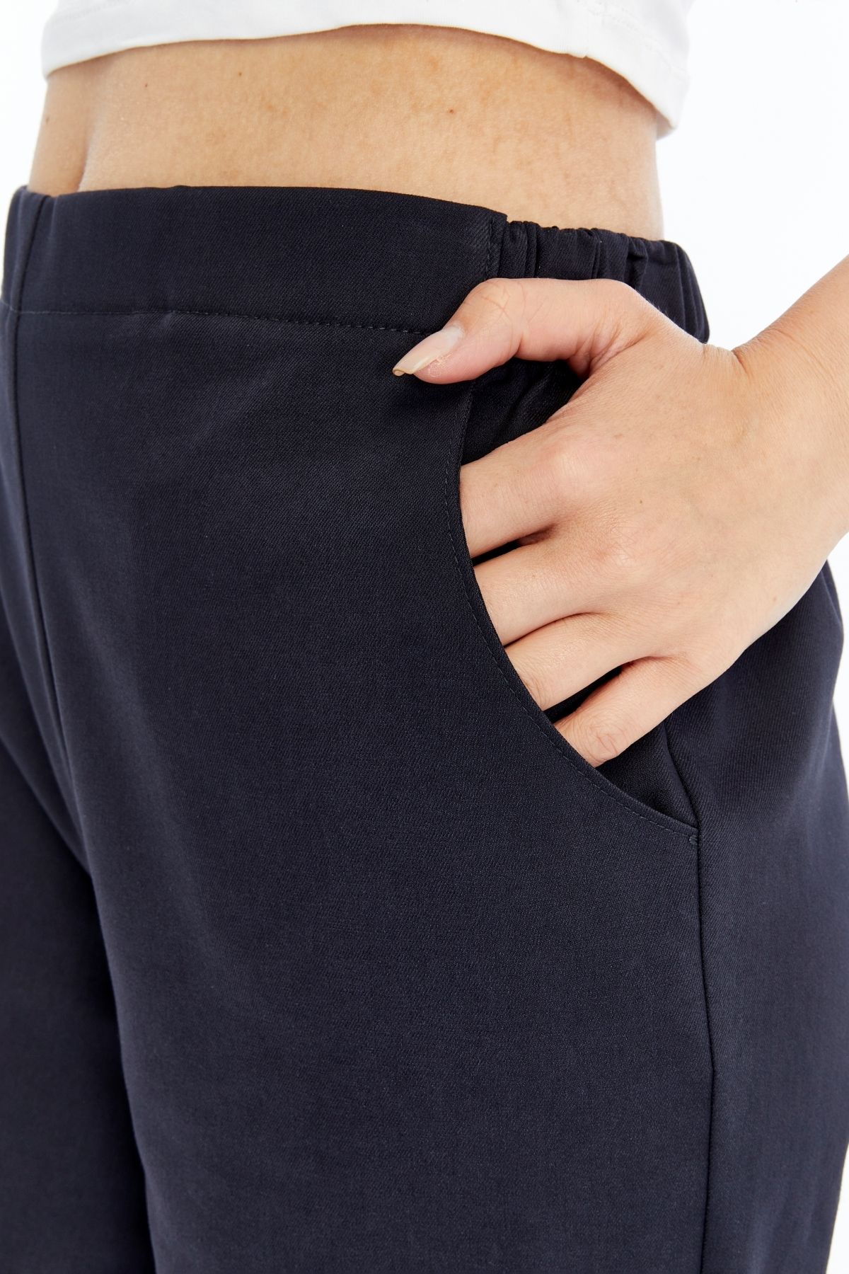 Gold Moda Renk RAHAT KESİM LİKRALI PANTOLON