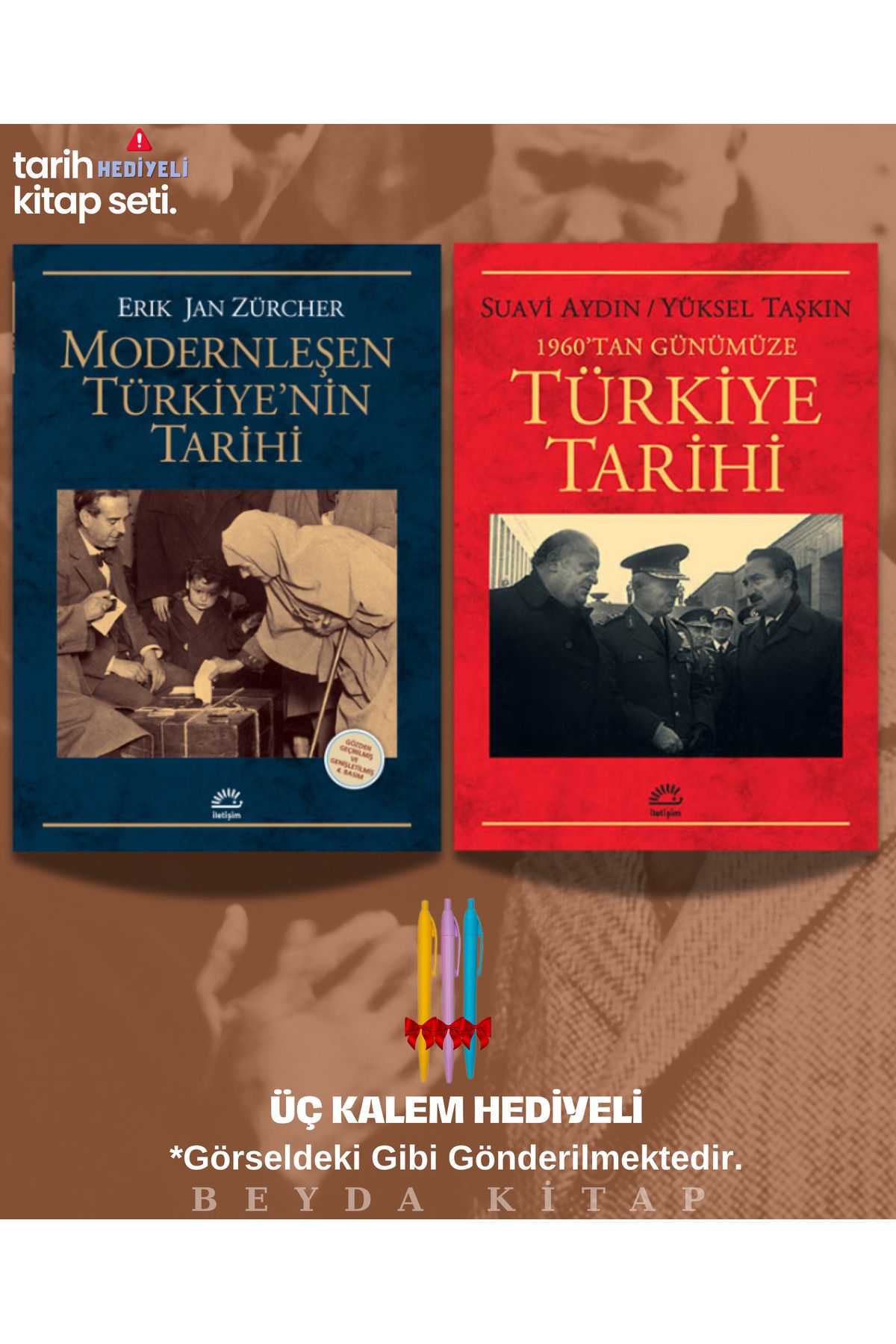 İletişim Yayınları Modernleşen Türkiyenin Tarihi - Türkiye Tarihi - Kalemli - Kitap Seti - Erik Jan Zürcher - TRİLTSYV