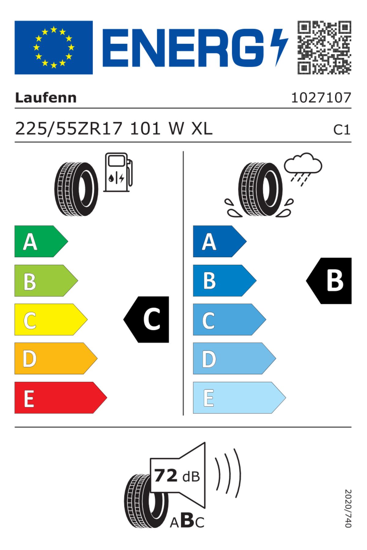 Laufenn S Fit EQ+ LK01 225/55ZR17 101W XL ( Yıl: 2025 )