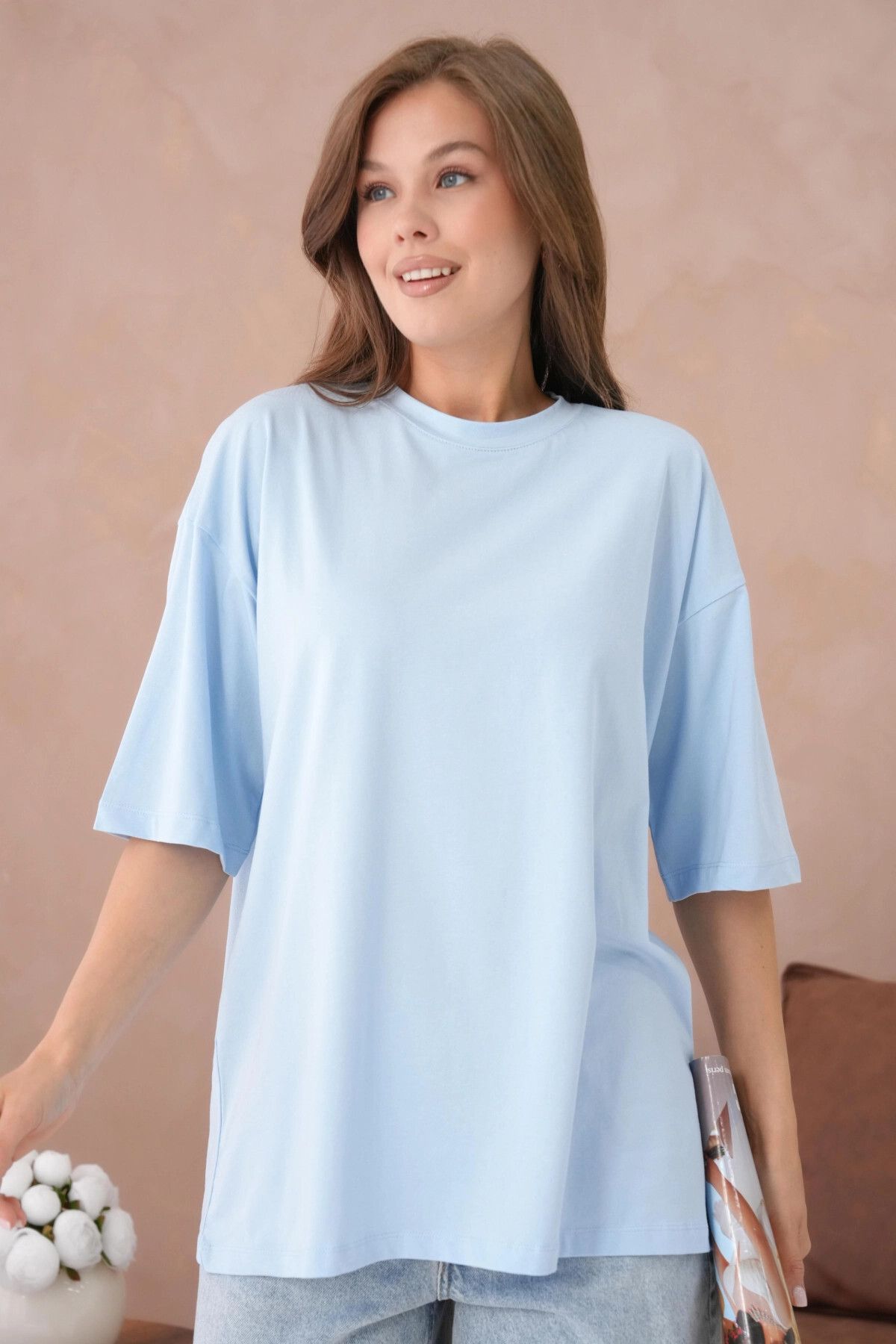 Park Karon Oversize Kısa Kol Basic T-Shirt