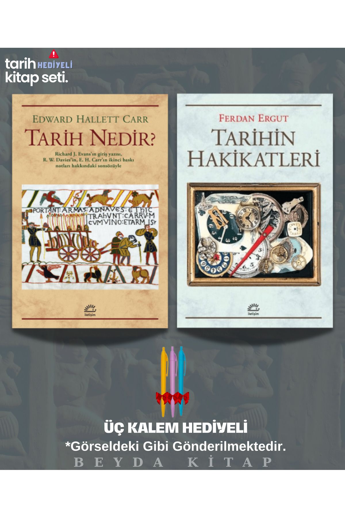 İletişim Yayınları Tarih Nedir - Tarihin Hakikatleri - Kalem Hediyeli - Kitap Seti - Edward Carr, 1GZTB - TRİLTSYV