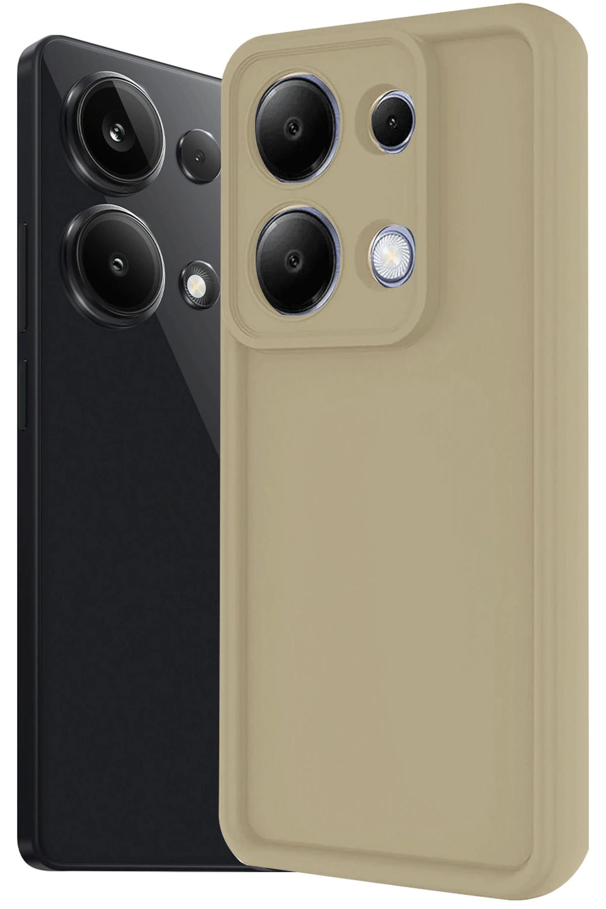 NewFace Xiaomi Redmi Note 13 Pro 4G Kılıf Viera Silikon - Krem JOJUA