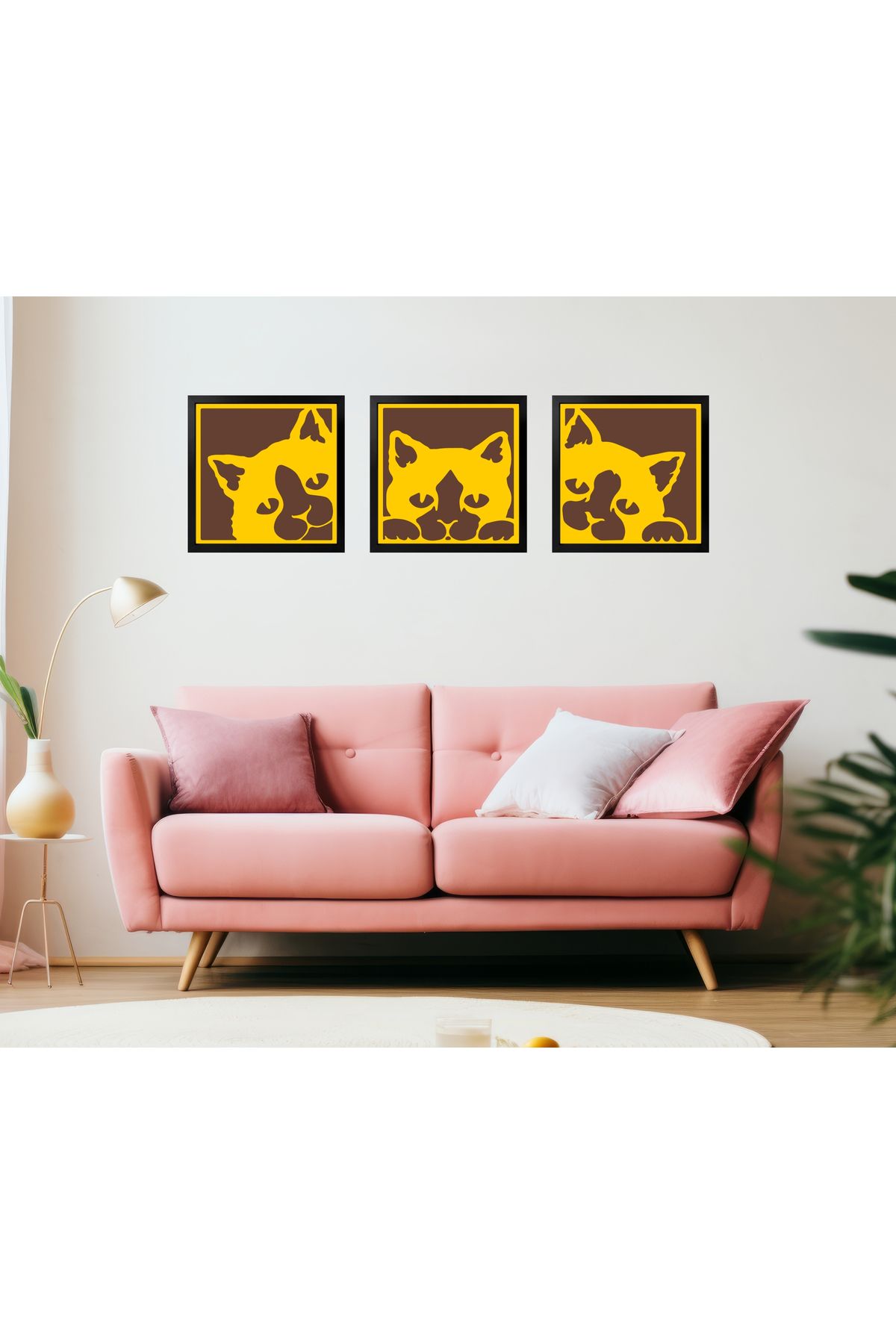 Grand Fine Art Çerçeveli Renkli Akrilik Tablo 3lü Set